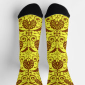 gele ventilatoren en krullenprint sokken (Top)