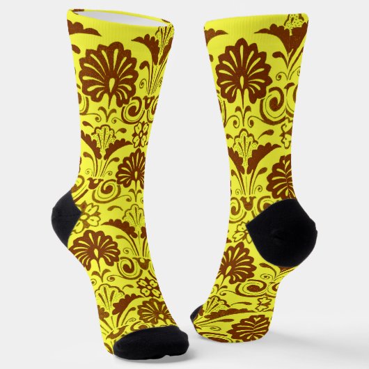gele ventilatoren en krullenprint sokken (Gebogen)