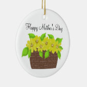 Gele ventilatormand - Happy Moederdag Keramisch Ornament (Rechts)