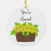 Gele ventilatormand - U bent speciaal Keramisch Ornament (Voorkant)