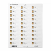 Gele ventilatorschors, NameAddressState City Zip Etiket (Full Sheet)