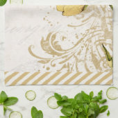 Gele ventilatorstrips Dish Tea Kitchen Towel Theedoek (Gevouwen)