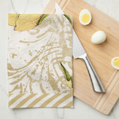 Gele ventilatorstrips Dish Tea Kitchen Towel Theedoek (Quarter Fold)