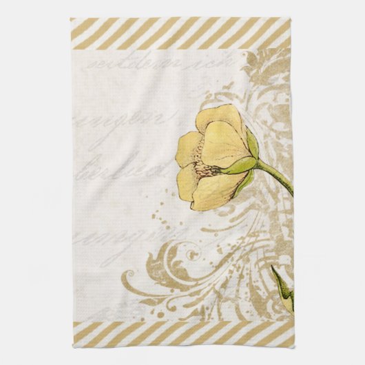 Gele ventilatorstrips Dish Tea Kitchen Towel Theedoek (Verticaal)