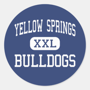 Gele veren - Bulldogs - Hooggele veren Ronde Sticker