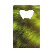 Gele veren in Shadows Creditkaart Flessenopener (Voorkant)