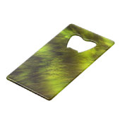 Gele veren in Shadows Creditkaart Flessenopener (Voorkant Gekanteld)