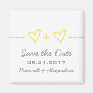 Gele vergelijking van het Hart sparen de Magnet va