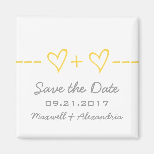 Gele vergelijking van het Hart sparen de Magnet va (Voorkant)