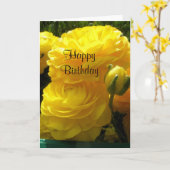 Gele Verjaardag Kaart (Gele Bloem)