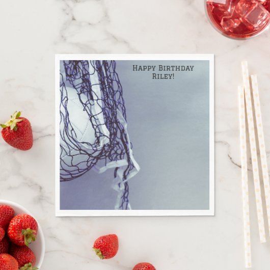 Gele Verjaardag Net & Volleybal Servet (Insitu)