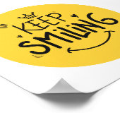 Gele verklikkerijlen blijven glimlachen Motivatie  Poster (Hoek)