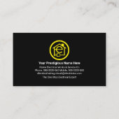 gele verlichting van het circuit van elektriciens visitekaartje (Achterkant)