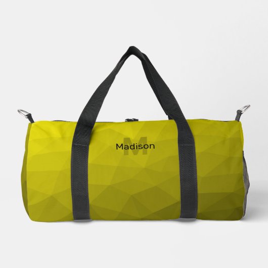 Gele verloop geometrisch mesh patroon Monogram Plunjezak (Voorkant)