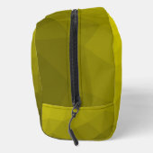 Gele verloop geometrische mesh patroon Monogram Toilettasje (Rechts)