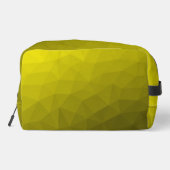 Gele verloop geometrische mesh patroon Monogram Toilettasje (Achterkant)