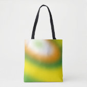 Gele verloop, groen tote bag (Voorkant)