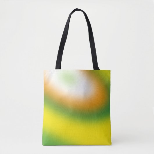 Gele verloop, groen tote bag (Voorkant)
