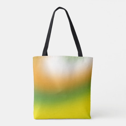 Gele verloop, groen tote bag (Achterkant)