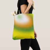 Gele verloop, groen tote bag (Dichtbij)
