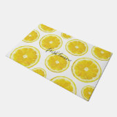 Gele verse citroensegeltekst deurmat (Schuin)