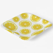 Gele verse citroensegeltekst papieren bordje (Gebogen)