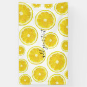 Gele verse citroensegeltekst spandoek (Verticaal)