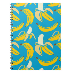 gele verse vruchten tropische banaan naadloos patr notitieboek