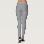 Gele vervaagde aangepaste tekst op grijs leggings (Achterkant)