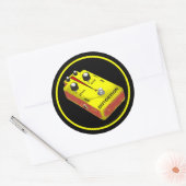 Gele Vervorming Ronde Sticker (Envelop)