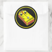 Gele Vervorming Ronde Sticker (Tas)