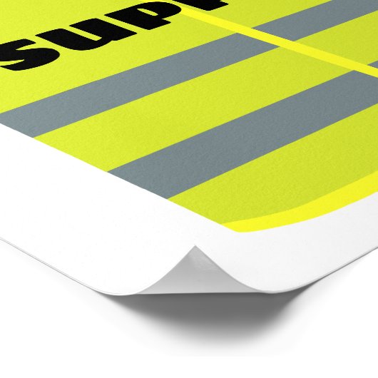 Gele vest support design poster (Hoek)