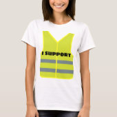 Gele vest support design t-shirt (Voorkant)