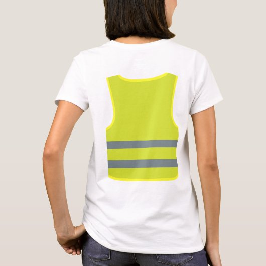 Gele vest support design t-shirt (Achterkant)
