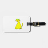 Gele vetkat bagagelabel (Voorkant horizontaal)