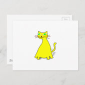 Gele vetkat briefkaart (Voorkant / Achterkant)