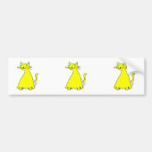 Gele vetkat bumpersticker (Voorkant)