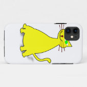 Gele vetkat Case-Mate iPhone case (Achterkant (horizontaal))