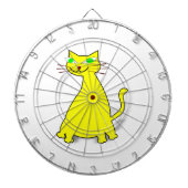 Gele vetkat dartbord (Voorkant)