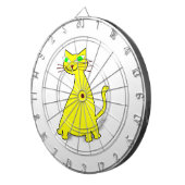 Gele vetkat dartbord (Voorkant Rechts)