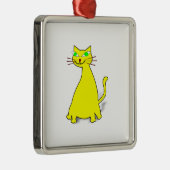 Gele vetkat metalen ornament (Rechts)