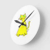 Gele vetkat ronde klok (Hoek)