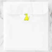Gele vetkat ster sticker (Tas)