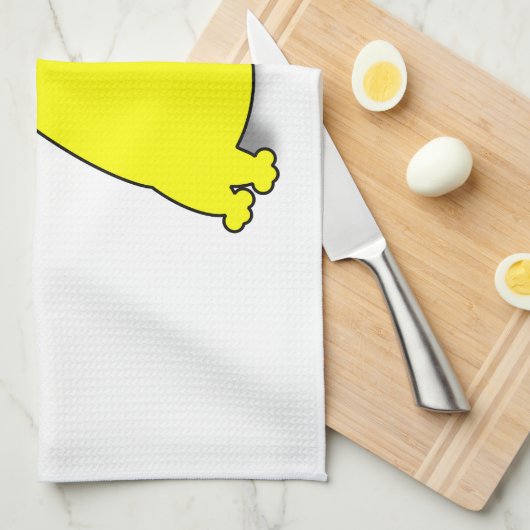 Gele vetkat theedoek (Quarter Fold)