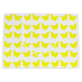 Gele vette vlinder groot cadeauzakje (Voorkant)