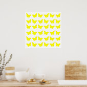 Gele vette vlinder poster (Keuken)