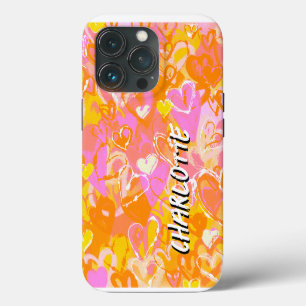 Gele Vibrant Citrus Burst: Graffiti harten iPhone 13 Pro Hoesje