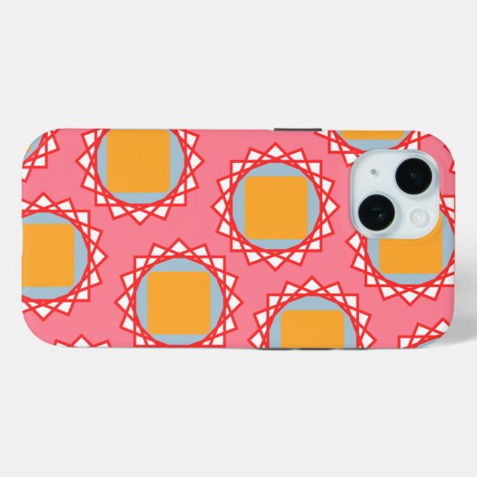 Gele vierkant  Case-Mate iPhone case (Achterkant (horizontaal))