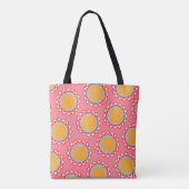 Gele vierkant  tote bag (Achterkant)