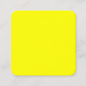 Gele vierkant Visitekaartje (Voorkant)